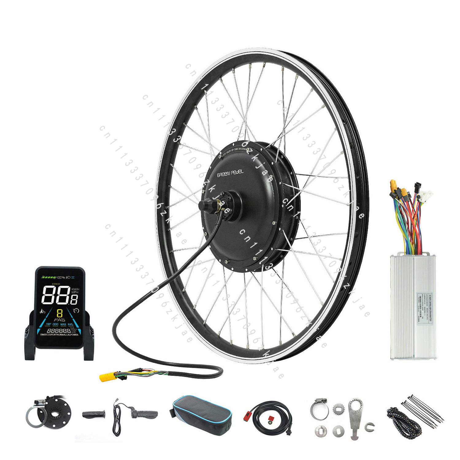 52V 2000WハイパワーブラシレスギアレスハブモーターL - Gearless Hub Motor Conversion Kit 2000W With Display のレビューと価格